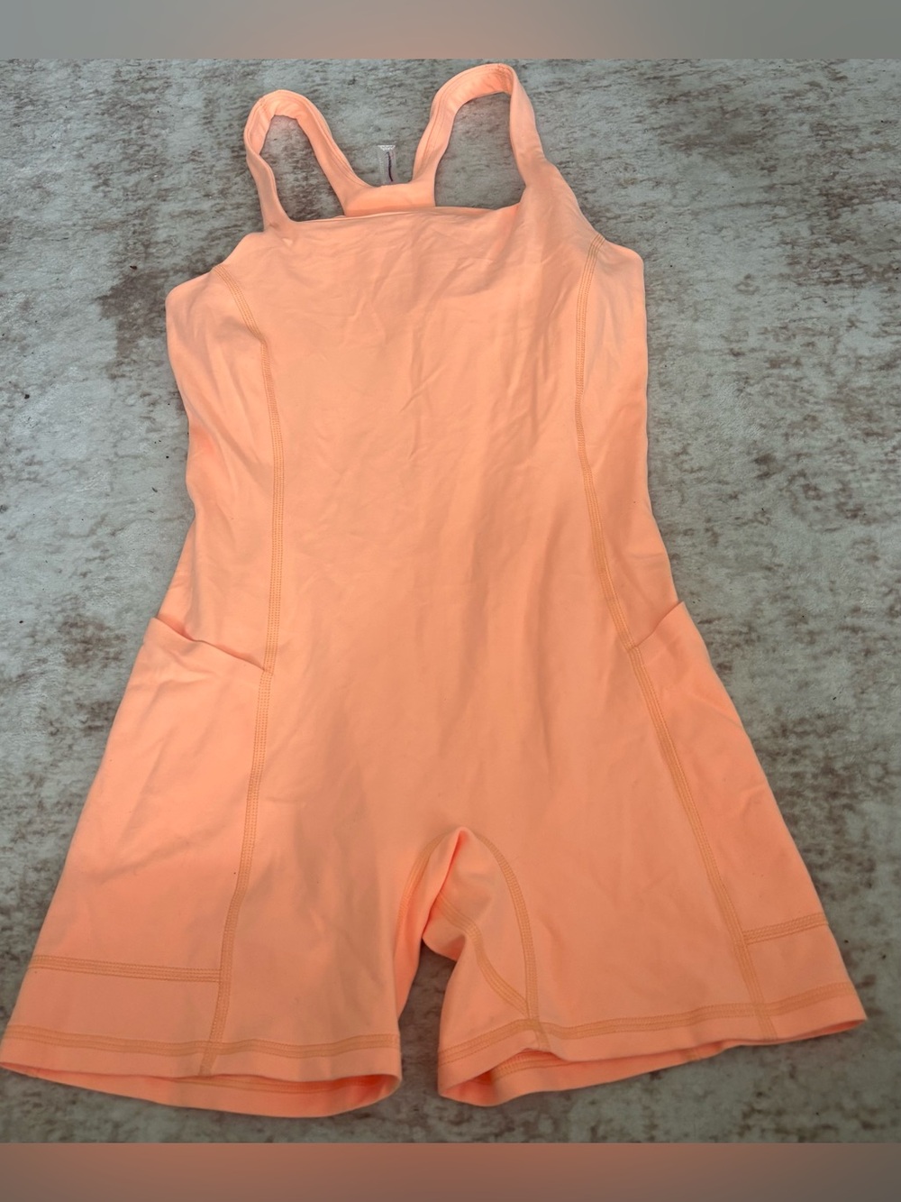 Free People Movement Women’s Never Better Runsie Neon Orange Size XS EUC